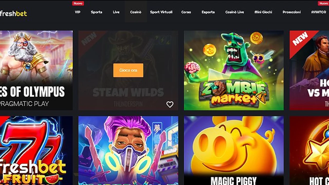Freshbet — schermata del sito Curacao